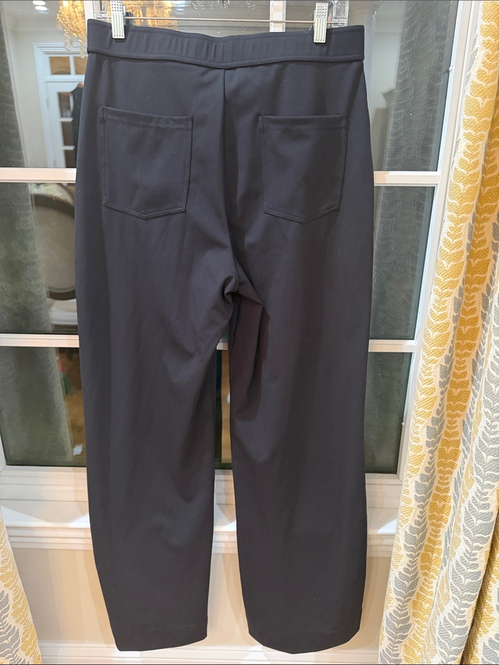 Halara Black Wide Leg Casual Pants Large Tall High Waisted Button Detail Comfort - Picture 6 of 13